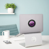 Autocollant d'alimentation violet - Style Cool et  (Ordinateur portable sur le bureau)