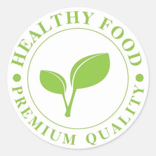 Autocollant d'aliments sains de qualité supérieure (Devant)