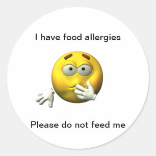 Autocollant d'allergie alimentaire