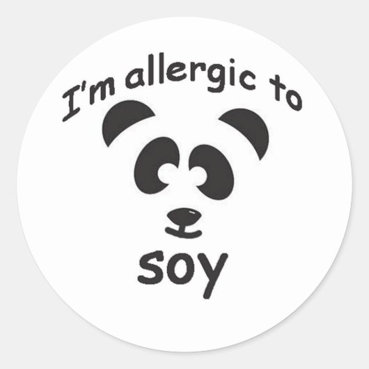 Autocollant d'allergie au soja (Devant)
