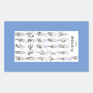 Autocollant d'ALPHABET de LANGUE DES SIGNES