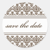 autocollant damask, enregistrer la date (Devant)