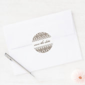 autocollant damask, enregistrer la date (Enveloppe)