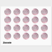 Autocollant damassé à paillettes roses (Feuille)