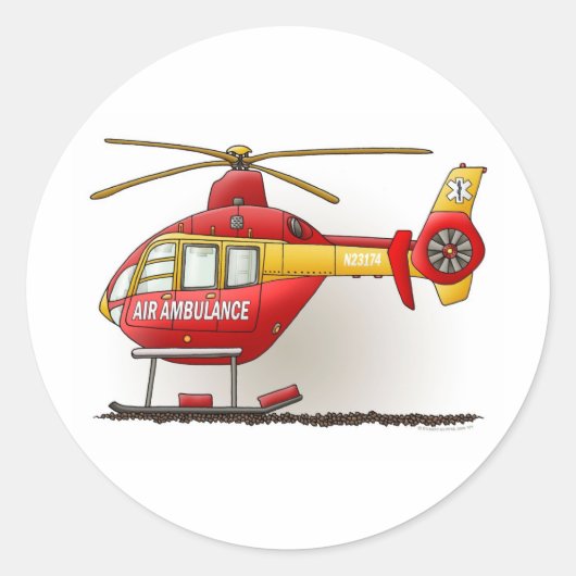 Autocollant d'ambulance d'hélicoptère (Devant)