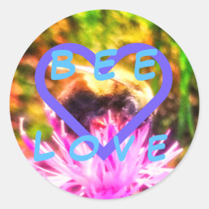 autocollant d'amour d'abeille