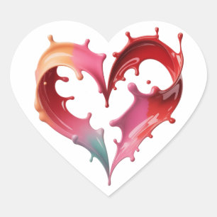 Autocollant d'amour de coeur de la Saint-Valentin
