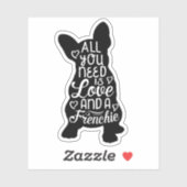 Autocollant d'amour de French Bulldog mignon (Feuille)