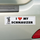 Autocollant d'amour de Schnauzer (En voiture)
