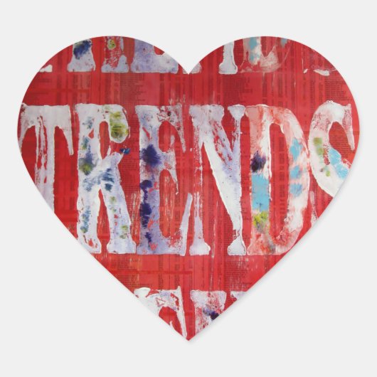 autocollant d'amour de tendances (Devant)