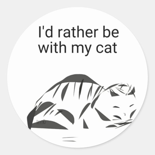 Autocollant d'amour pour chat de design original (Devant)