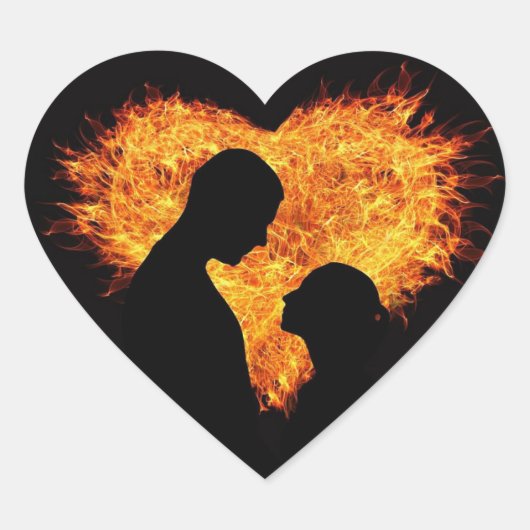 Autocollant d'amour romantique (Devant)