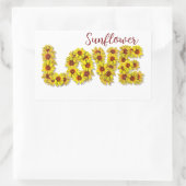 Autocollant d'amour Tournesol (Sac)