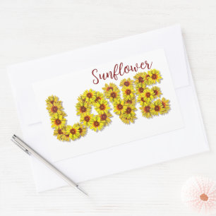 Autocollant d'amour Tournesol