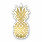 Autocollant d'ananas Faux Gold (Devant)