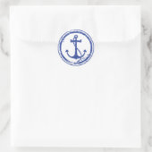 Autocollant d'Ancre bleu Vintage nautique - 1,5 po (Sac)