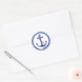 Autocollant d'Ancre bleu Vintage nautique - 1,5 po (Enveloppe)