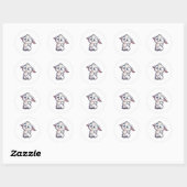 Autocollant d'animal de dessin animé mignon (Feuille)