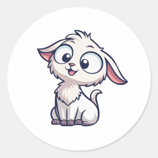 Autocollant d'animal de dessin animé mignon (Devant)