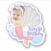 Autocollant d'anniversaire 1ère fête Favoriser (Devant)