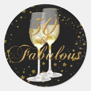 Autocollant d'anniversaire 50 ans et Fabuleux Spar