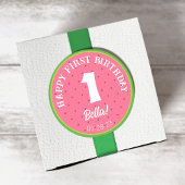 Autocollant d'anniversaire à thème pastèque
