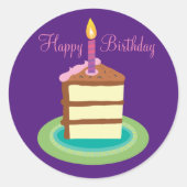 Autocollant d'anniversaire au gâteau au chocolat p (Devant)