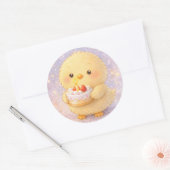 Autocollant d'anniversaire Cake Alma Chick Mignon (Enveloppe)
