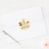 Autocollant d'anniversaire d'amis de la forêt (Enveloppe)