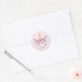 Autocollant d'anniversaire d'aquarelle florale Uni (Enveloppe)