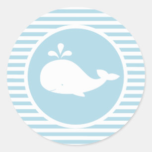 Autocollant d'anniversaire de baleine personnalisé