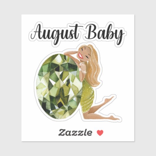 Autocollant d'anniversaire de bébé d'août (Feuille)