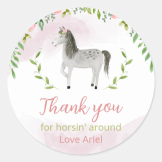 Autocollant d'anniversaire de cheval, Fête d'anniv