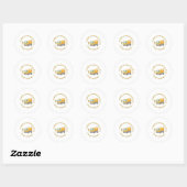 Autocollant d'anniversaire de construction | Zone (Feuille)