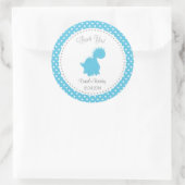 Autocollant d'anniversaire de Dinosaur (Sac)