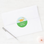 Autocollant d'anniversaire de Dinosaur (Enveloppe)