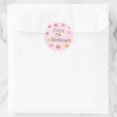 Autocollant d'anniversaire de fleurs (Sac)