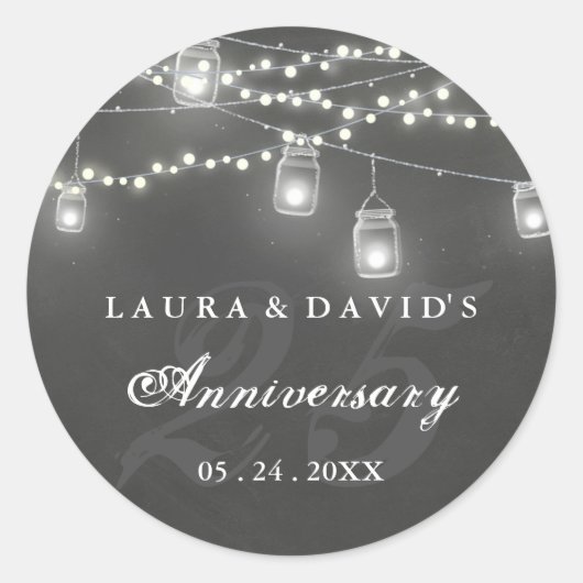 Autocollant d'anniversaire de jardin rustique sur (Devant)