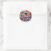 Autocollant d'anniversaire de Papa (Sac)