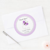 Autocollant d'anniversaire de papillon violet (Enveloppe)