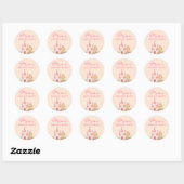 Autocollant d'anniversaire de princesse rose (Feuille)