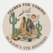 Autocollant d'anniversaire de Western Wild West Co (Devant)