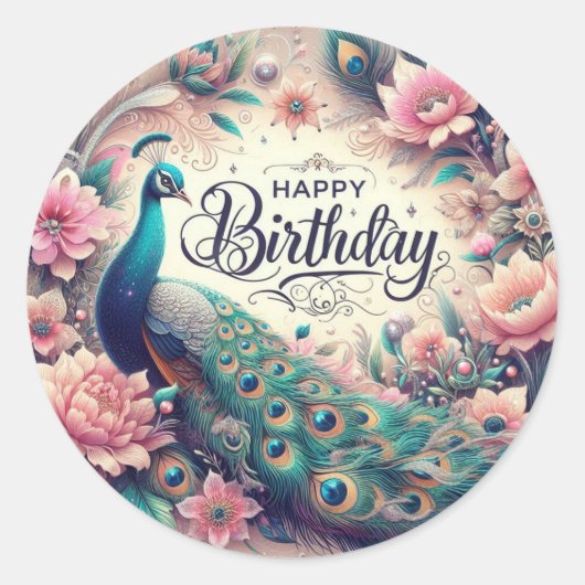 Autocollant d'anniversaire Design Époustouflant (Devant)