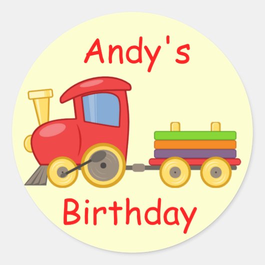 Autocollant d'anniversaire du train (Devant)