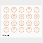Autocollant d'anniversaire Gingham doux comme une (Feuille)