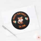 Autocollant d'anniversaire heureux Raccoon (Enveloppe)