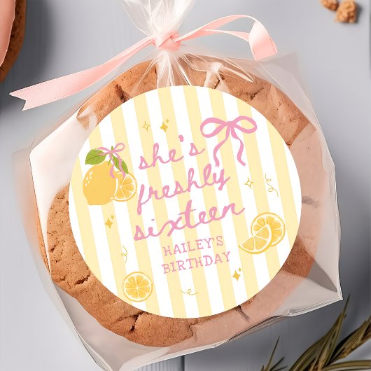 Autocollant d'anniversaire Lemon Freshly Seize