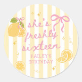 Autocollant d'anniversaire Lemon Freshly Seize (Devant)