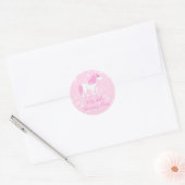 Autocollant d'anniversaire Licorne Étincelle Rose (Enveloppe)