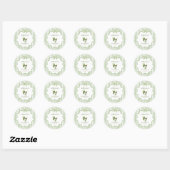 Autocollant d'anniversaire Matcha Rayures de ruban (Feuille)